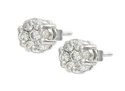 14k White Gold Diamond Earringswhite 