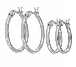 Sterling Silver Hoop Earringssterling 