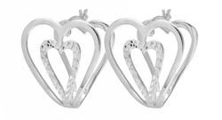 Sterling Silver Heart Shaped Earringssterling 