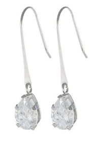 10k White Gold Cubic Zirconia Earringswhite 