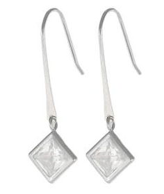 10k White Gold Cubic Zirconia Earringswhite 