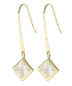 10k Yellow Gold Cubic Zirconia Earringsyellow 