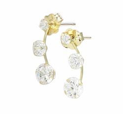 10k Yellow Gold Cubic Zirconia Earringsyellow 