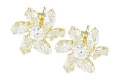 10k Yellow Gold Cubic Zirconia Earringsyellow 