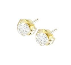 10k Yellow Gold Cubic Zirconia Earringsyellow 