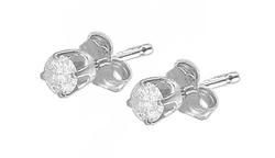 10k White Gold Cubic Zirconia Earringswhite 