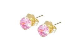 10k Yellow Gold Cubic Zirconia Earringsyellow 