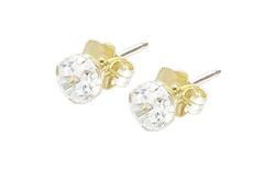 10k Yellow Gold Cubic Zirconia Earringsyellow 