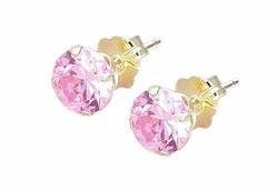 10k Yellow Gold Cubic Zirconia Earringsyellow 