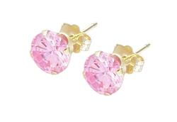 10k Yellow Gold Cubic Zirconia Earringsyellow 