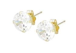 10k Yellow Gold Cubic Zirconia Earringsyellow 