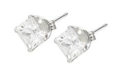 10k White Gold Cubic Zirconia Earringswhite 