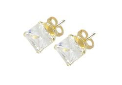 10k Yellow Gold Cubic Zirconia Earringsyellow 