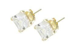 10k Yellow Gold Cubic Zirconia Earringsyellow 