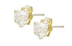 10k Yellow Gold Cubic Zirconia Earringsyellow 