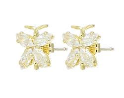 10k Yellow Gold Cubic Zirconia Earringsyellow 