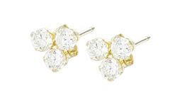 10k Yellow Gold Cubic Zirconia Earringsyellow 