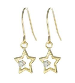 10k Yellow Gold Cubic Zirconia Earringsyellow 