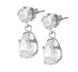 10k White Gold Cubic Zirconia Earringswhite 