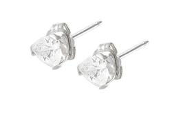 10k White Gold Cubic Zirconia Earringswhite 