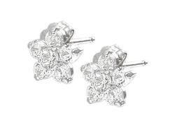 10k White Gold Cubic Zirconia Earringswhite 