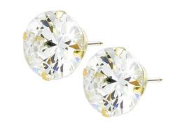 10k Yellow Gold Cubic Zirconia Earringsyellow 