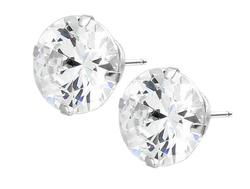 10k White Gold Cubic Zirconia Earringswhite 