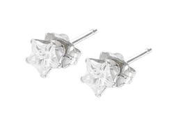 10k White Gold Cubic Zirconia Earringswhite 