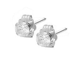 10k White Gold Cubic Zirconia Earringswhite 