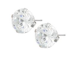 10k White Gold Cubic Zirconia Earringswhite 