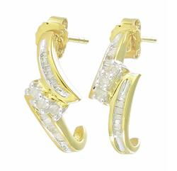 Yellow Gold Diamond Earringsyellow 