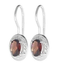 Sterling Silver Garnet Earringssterling 