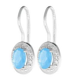 Sterling Silver Blue Topaz Earringssterling 