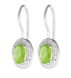 Sterling Silver Peridot Earringssterling 