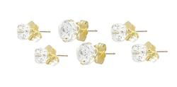 14k Yellow Gold Cubic Zirconia Earringsyellow 