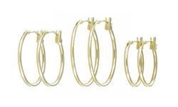 10k Yellow Hoop Earringsyellow 