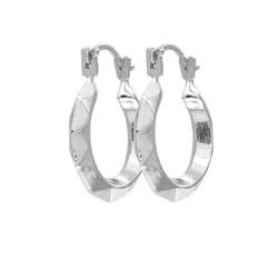 10k White Gold Hoop Earringswhite 