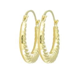 10k Yellow Gold Red Hoop Earringsyellow 