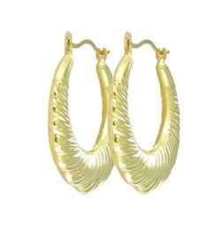 10k Yellow Gold Red Hoop Earringsyellow 