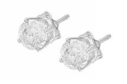 14k White Gold Diamond Earringswhite 