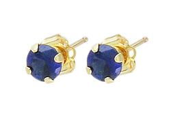 10k Yellow Gold Sapphire Earringsyellow 