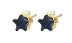 10k Yellow Gold Sapphire Earringsyellow 