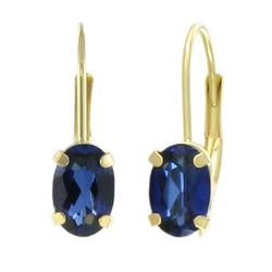 10k Yellow Gold Sapphire Earringsyellow 