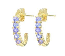 10k Yellow Gold Tanzanite Earringsyellow 