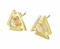 10k Yellow Gold Diamond Earringsyellow 