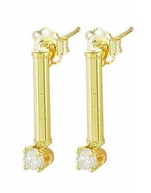 10k Yellow Gold Diamond Earringsyellow 