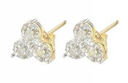 10k Yellow Gold Diamond Earringsyellow 