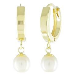 10k Yellow Gold Pearl Earringsyellow 