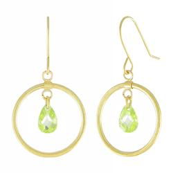 14k Yellow Gold Peridot Earringsyellow 