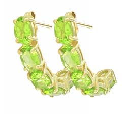 10k Yellow Gold Peridot Earringsyellow 